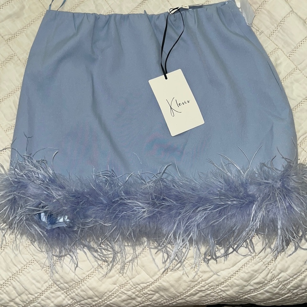 Baby blue skirt